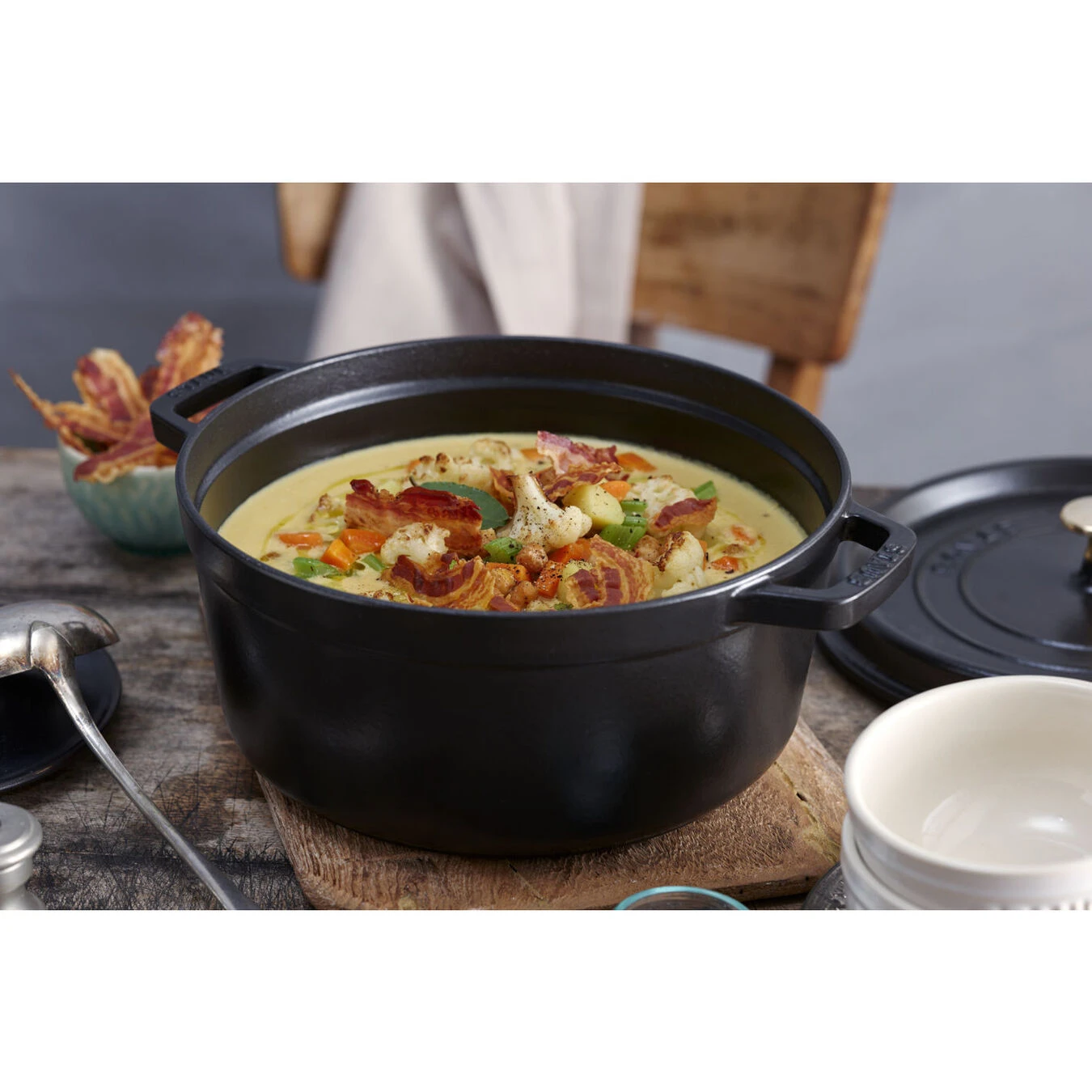 Staub Cocotte 28 Cm, Rond(e), Noir, Fonte 8 Staub Cocotte 28 Cm, Rond(e), Noir, Fonte – Image 6