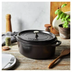 Staub Cocotte 31 Cm, Ovale, Noir, Fonte -Staub Soldes Magasin 750058440
