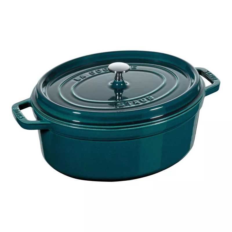 Staub Cocotte En Fonte Emaillée Ovale Bleu La Mer Majolique D31 5,5L 8 Staub Cocotte En Fonte Emaillée Ovale Bleu La Mer Majolique D31 5,5L – Image 6