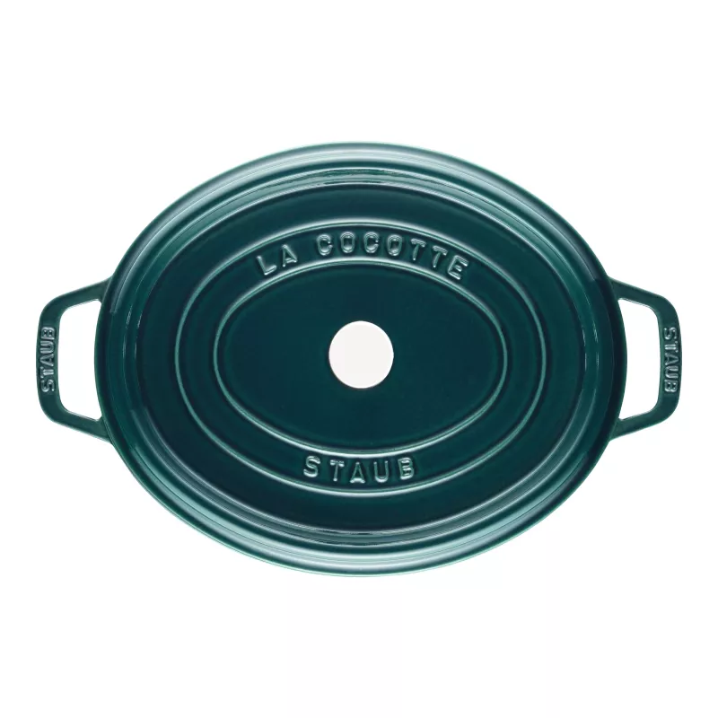 Staub Cocotte En Fonte Emaillée Ovale Bleu La Mer Majolique D31 5,5L 11 Staub Cocotte En Fonte Emaillée Ovale Bleu La Mer Majolique D31 5,5L – Image 9