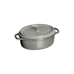 Staub Soldes Magasin -Staub Soldes Magasin cocotte en fonte emaillee ovale staub gris graphite d29 42l 1