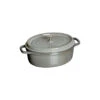 Cocotte En Fonte Emaillée Ovale Staub GRIS GRAPHITE D31 5.50L -Staub Soldes Magasin cocotte en fonte emaillee ovale staub gris graphite d31 550l