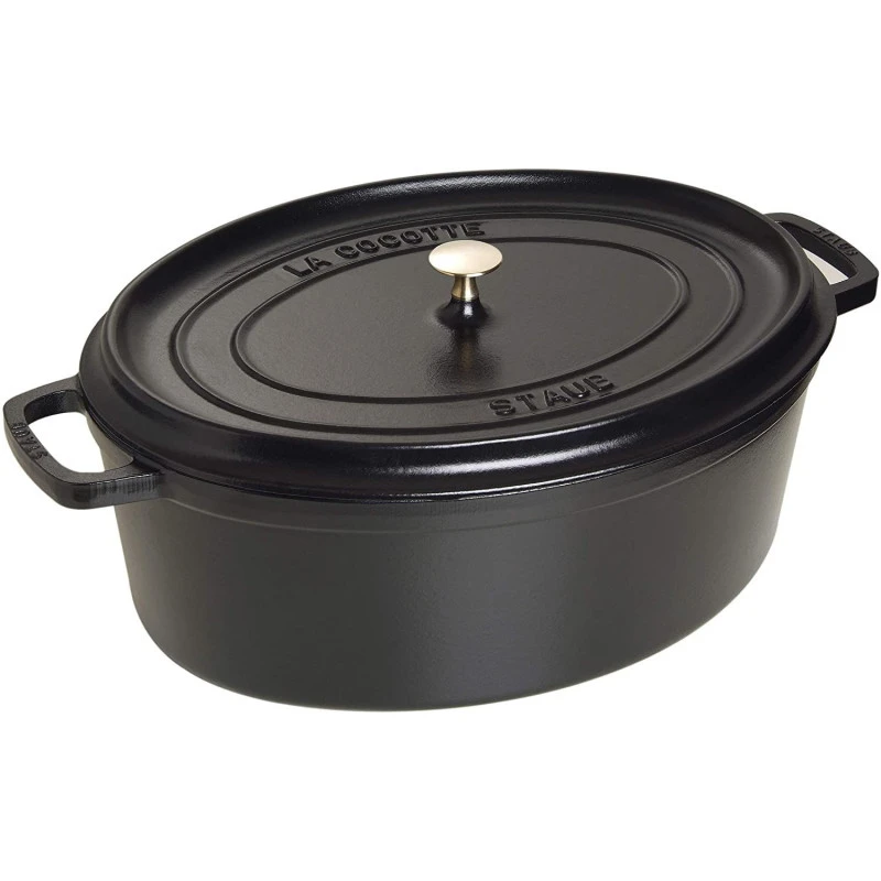 Cocotte En Fonte Emaillée Ovale Staub NOIR D29 4,3L 3 Cocotte En Fonte Emaillée Ovale Staub NOIR D29 4,3L
