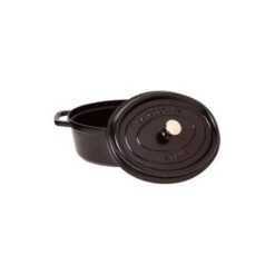 Cocotte En Fonte Emaillée Ovale Staub NOIR D31 5,50L -Staub Soldes Magasin cocotte en fonte emaillee ovale staub noir d31 550l 7
