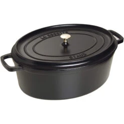 Cocotte En Fonte Emaillée Ovale Staub NOIR D41 12L -Staub Soldes Magasin cocotte en fonte emaillee ovale staub noir d41 12l 11