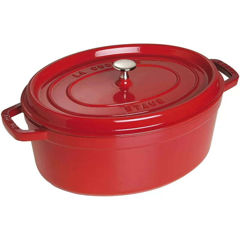 Cocotte En Fonte Emaillée Ovale Staub Rouge CERISE D33 6.5L 3 Cocotte En Fonte Emaillée Ovale Staub Rouge CERISE D33 6.5L