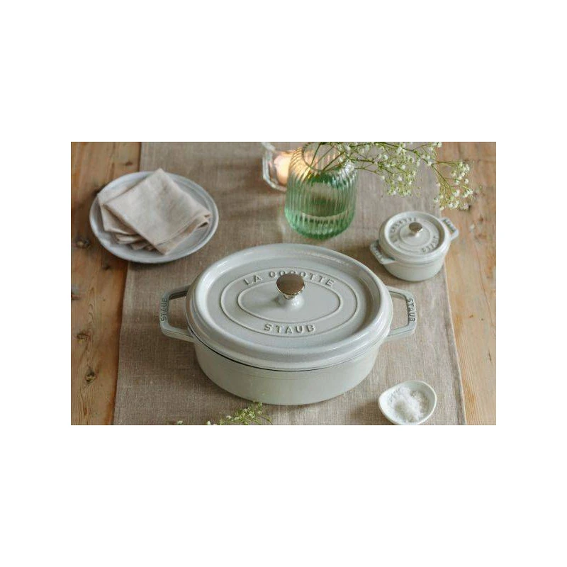 Cocotte En Fonte Emaillée Ovale Staub Truffe D31 5.50L 6 Cocotte En Fonte Emaillée Ovale Staub Truffe D31 5.50L – Image 4