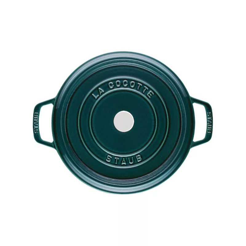 Cocotte En Fonte Emaillée Ronde Staub Bleu La Mer Majolique D28 6.70L 11 Cocotte En Fonte Emaillée Ronde Staub Bleu La Mer Majolique D28 6.70L – Image 9