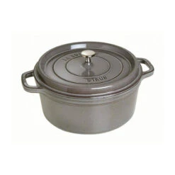 Cocotte En Fonte Emaillée Ronde Staub GRIS GRAPHITE D30 8,4L -Staub Soldes Magasin cocotte en fonte emaillee ronde staub gris graphite d30 84l 1