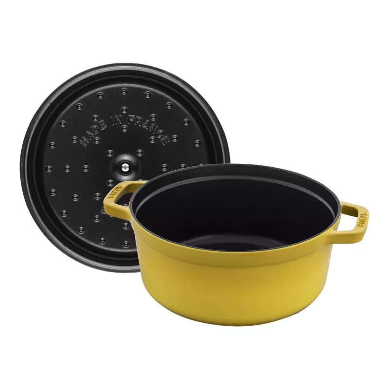 Cocotte En Fonte Emaillée Ronde Staub JAUNE CITRON D24 3,79L 13 Cocotte En Fonte Emaillée Ronde Staub JAUNE CITRON D24 3,79L – Image 11