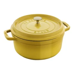 Cocotte En Fonte Emaillée Ronde Staub JAUNE CITRON D24 3,79L