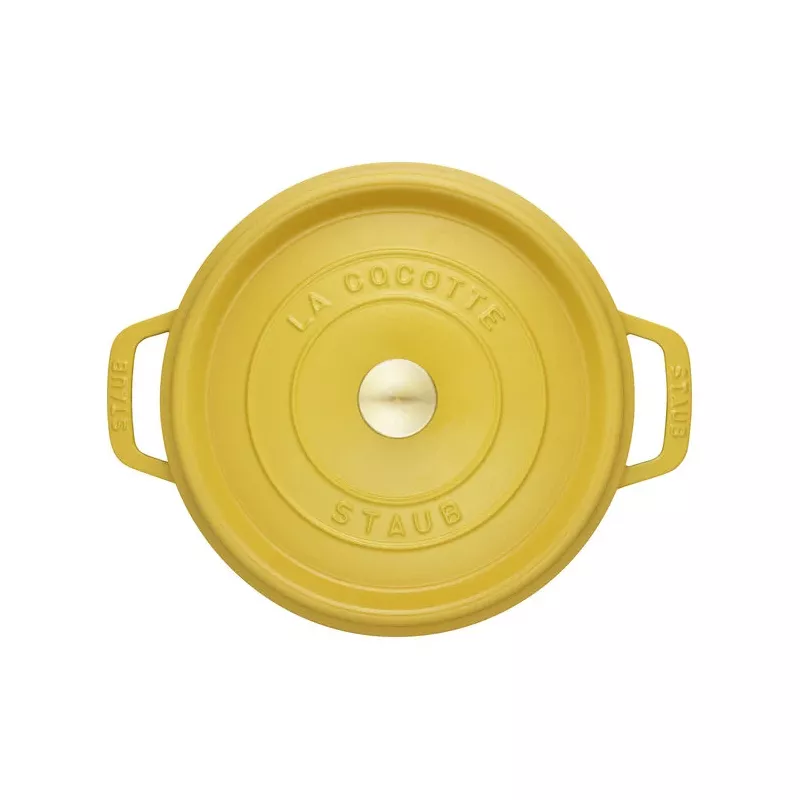 Cocotte En Fonte Emaillée Ronde Staub JAUNE CITRON D24 3,79L 11 Cocotte En Fonte Emaillée Ronde Staub JAUNE CITRON D24 3,79L – Image 9