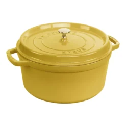 Cocotte En Fonte Emaillée Ronde Staub JAUNE CITRON D28 6.70L