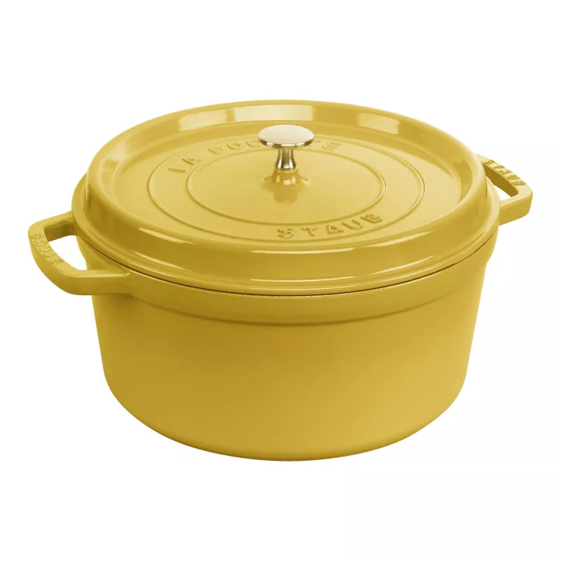 Cocotte En Fonte Emaillée Ronde Staub JAUNE CITRON D28 6.70L 9 Cocotte En Fonte Emaillée Ronde Staub JAUNE CITRON D28 6.70L – Image 7