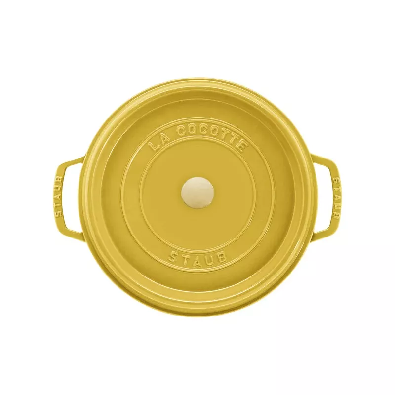 Cocotte En Fonte Emaillée Ronde Staub JAUNE CITRON D28 6.70L 10 Cocotte En Fonte Emaillée Ronde Staub JAUNE CITRON D28 6.70L – Image 8
