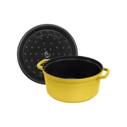 Cocotte En Fonte Emaillée Ronde Staub JAUNE CITRON D28 6.70L 22 Cocotte En Fonte Emaillée Ronde Staub JAUNE CITRON D28 6.70L -Staub Soldes Magasin cocotte en fonte emaillee ronde staub jaune citron d28 670l nvs 8