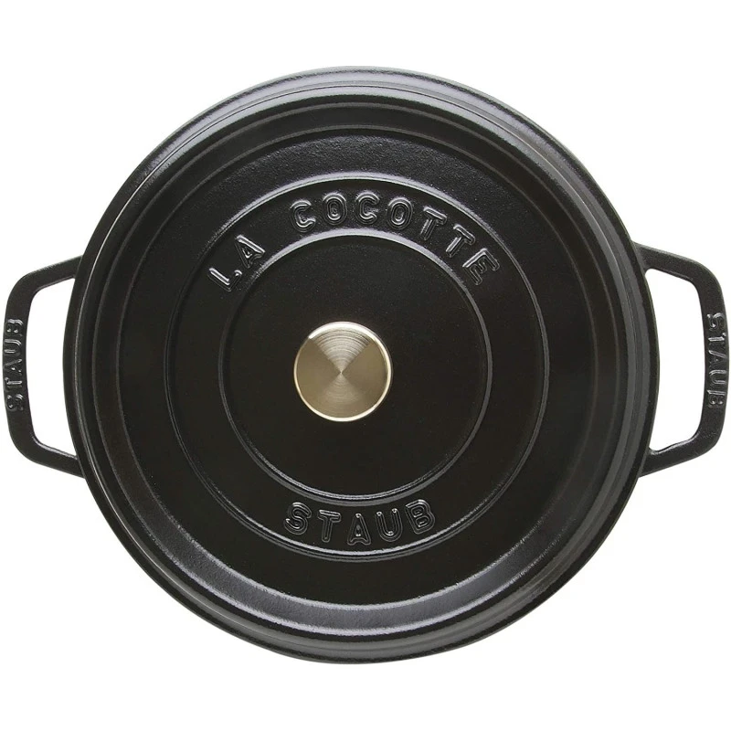 Cocotte En Fonte Emaillée Ronde Staub NOIR D20 2,2L 15 Cocotte En Fonte Emaillée Ronde Staub NOIR D20 2,2L – Image 13