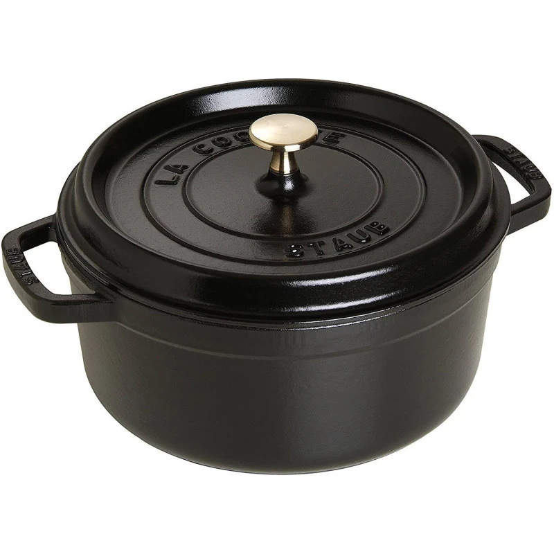 Cocotte En Fonte Emaillée Ronde Staub NOIR D28 6.70L 8 Cocotte En Fonte Emaillée Ronde Staub NOIR D28 6.70L – Image 6